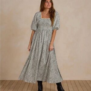 Rylee + Cru Green Meadow Midi Dress